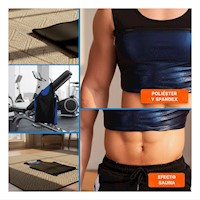Cinturon Deportivo Efecto Sauna Hombre Talla 2XL 3XL Negro con Soporte Lumbar